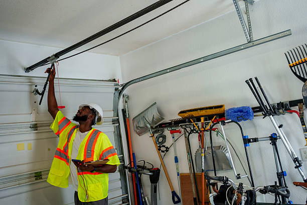 Professional Garage Door Panel Replacement technician working in San Manuel, AZ